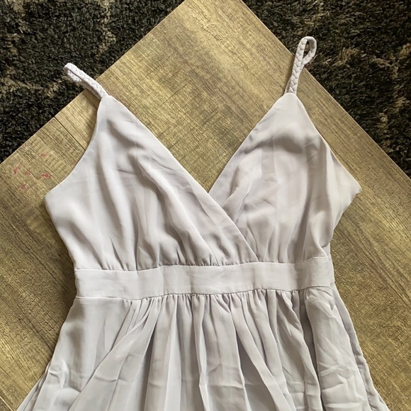 Eva Mendes Bridal Party Collection Gray Summer Skater Fit and Flare Dress Size 6 - Picture 2 of 10